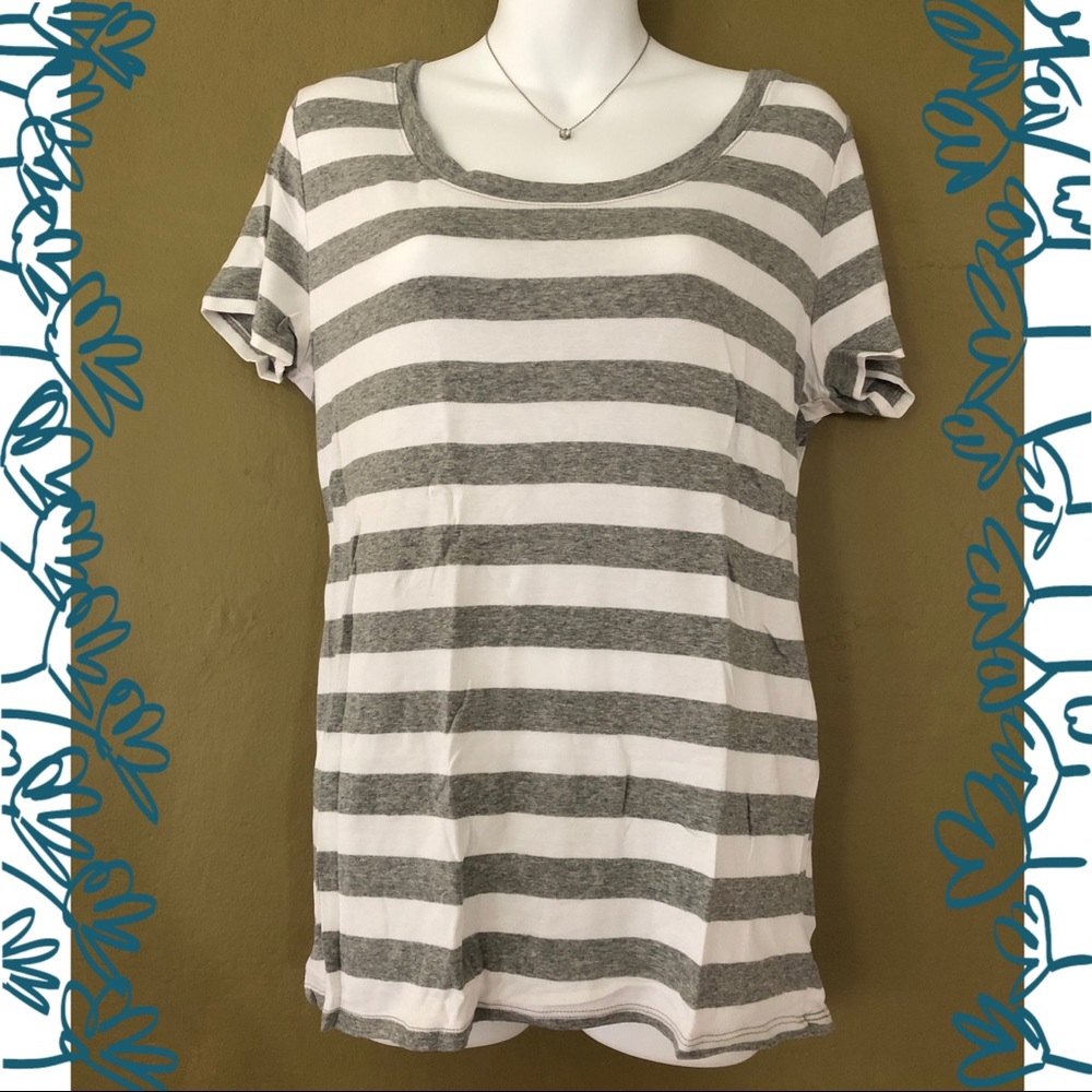 Merona Stripe Wide Scoop Neck T-Shirt